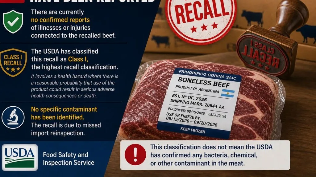 Class I recall warning for Argentine beef