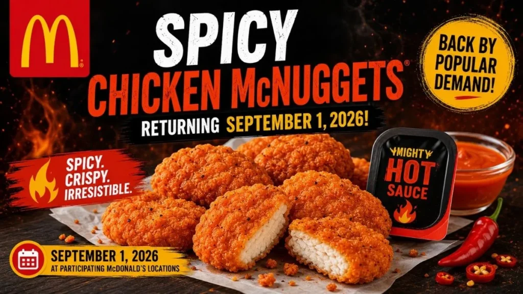 Spicy Chicken McNuggets returning September 1, 2026