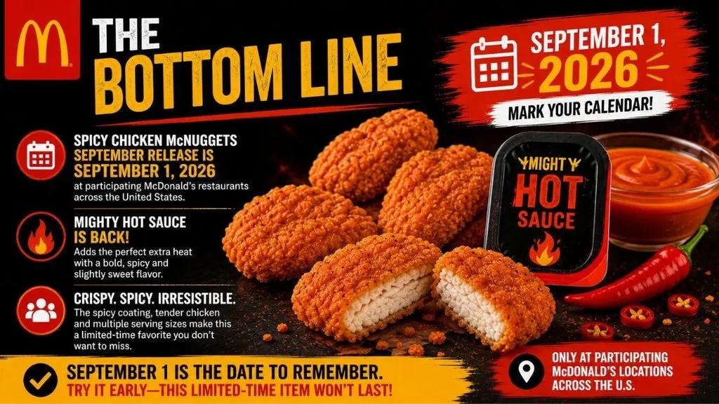 Spicy Chicken McNuggets returning September 1 2026