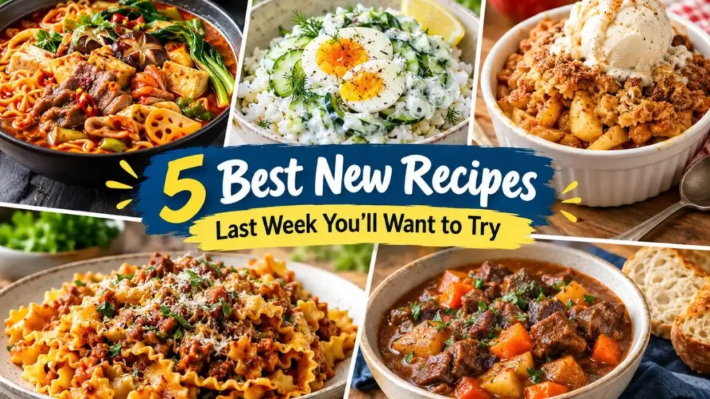 Best new recipes including malatang, cucumber rice, apple cinnamon cake, Bolognese, and beef stew