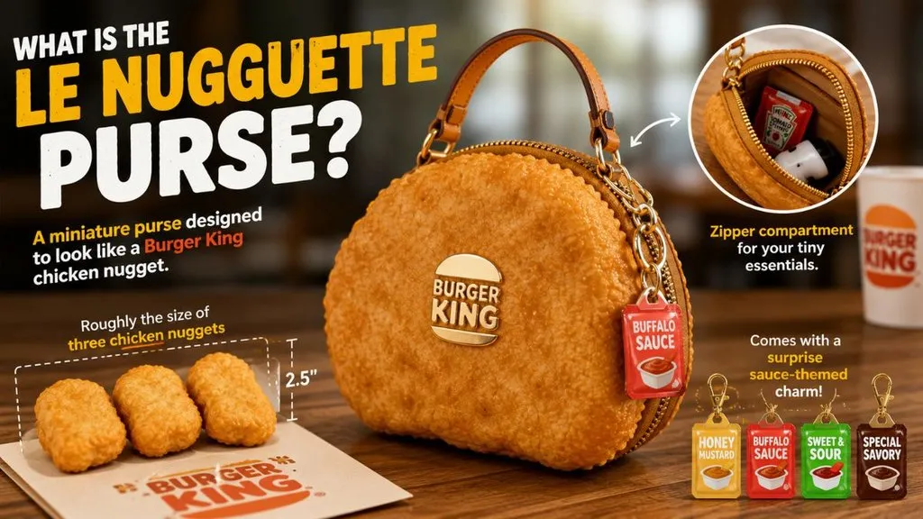 Burger King nugget shaped Le Nugguette purse