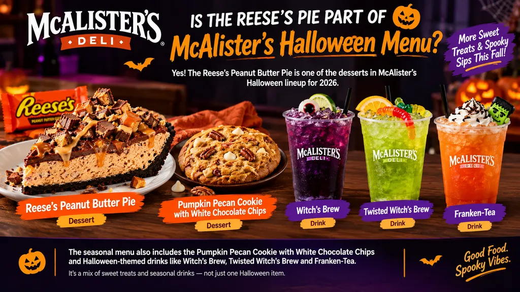 McAlister’s Reese’s Pie Halloween Menu 2026