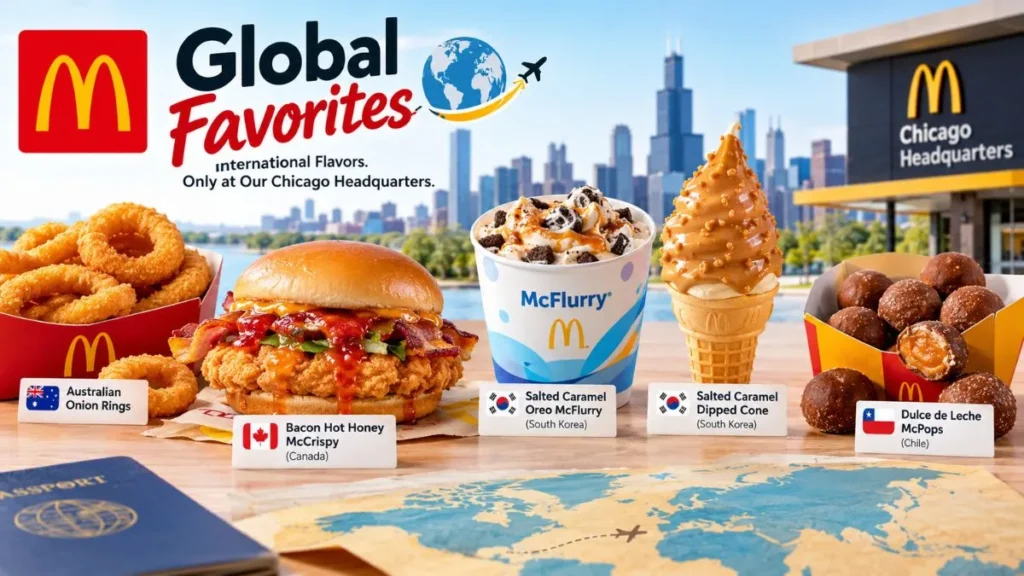 McDonald’s Global Favorites Menu featuring international food items