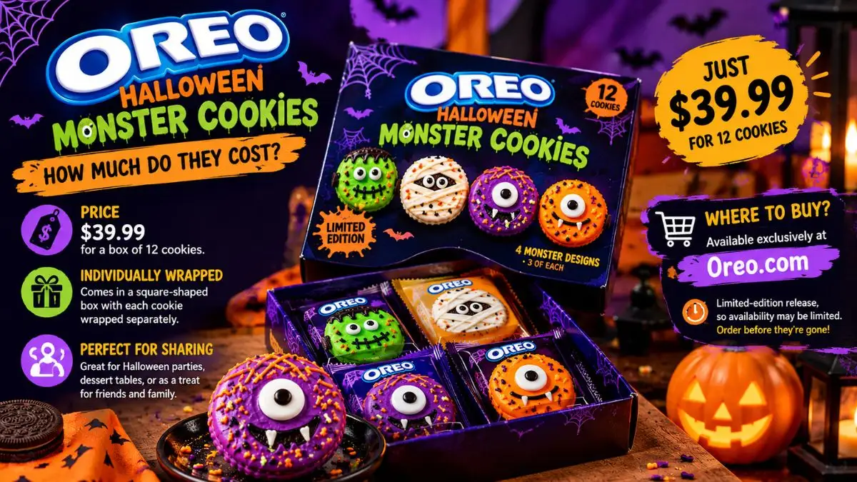 Oreo Halloween Monster Cookies $39.99 box of 12