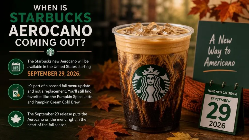 Starbucks Aerocano coming September 29 2026
