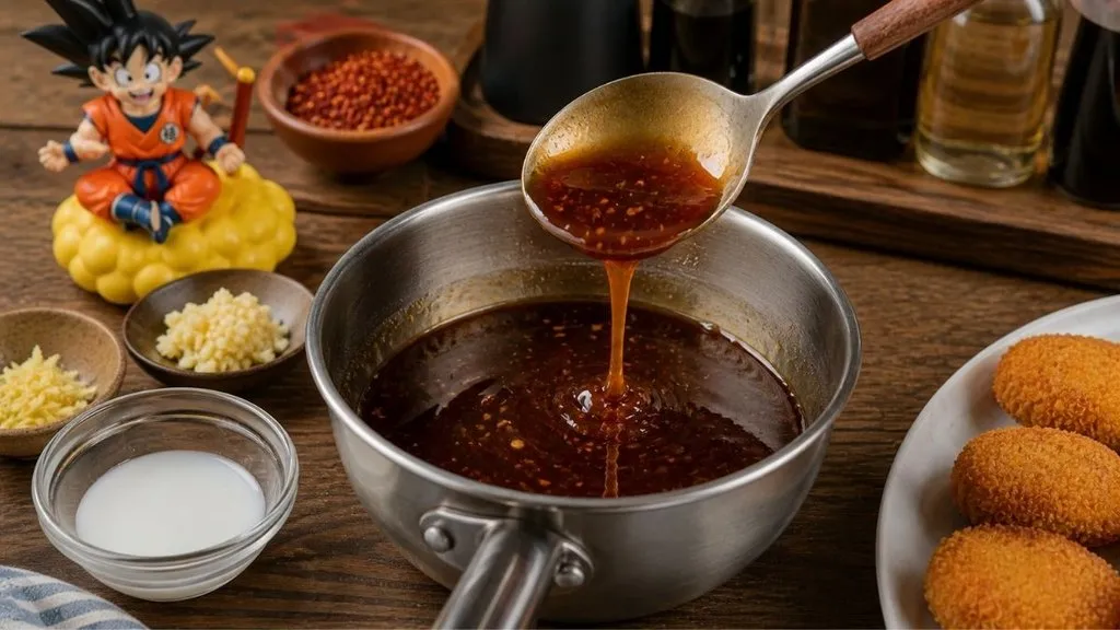 Homemade honey soy dipping sauce