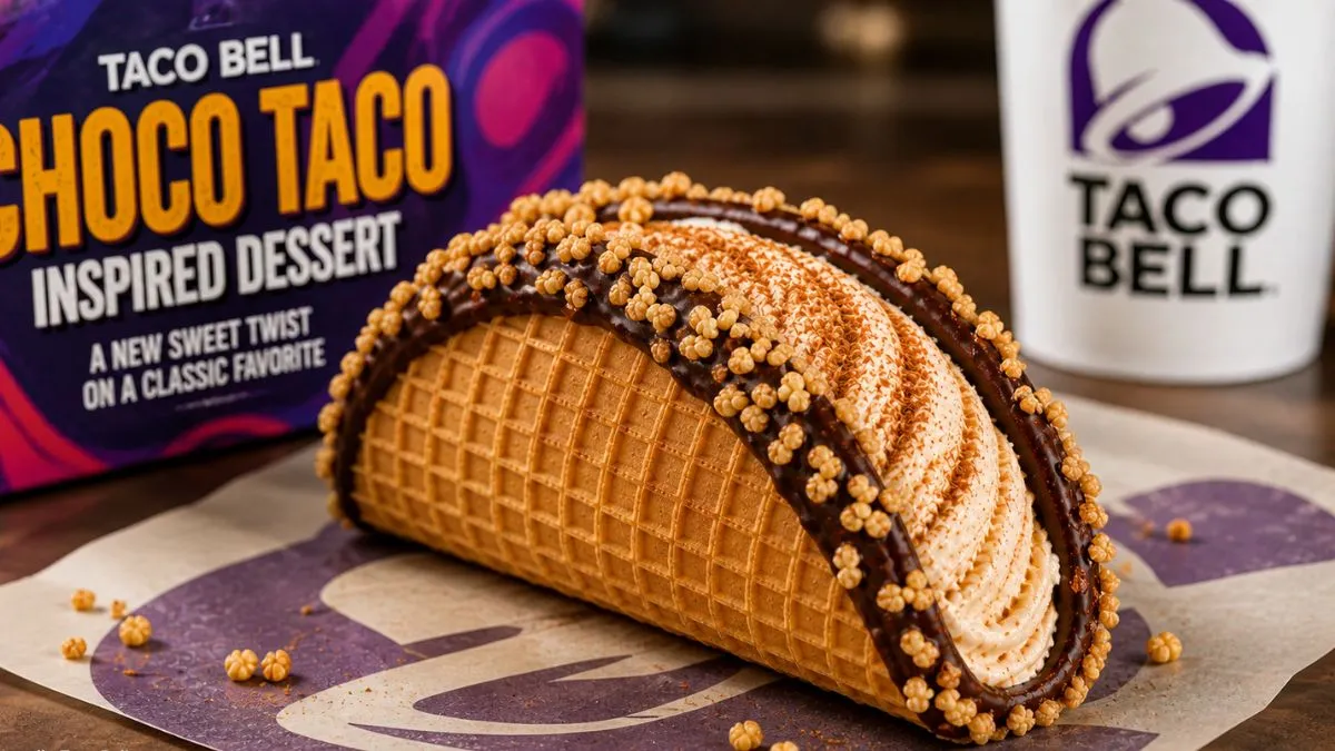 Taco Bell Choco Taco inspired ice cream dessert