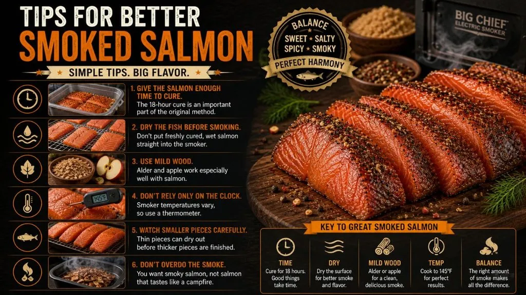 Wes Canfield smoked salmon with helpful smoking tips