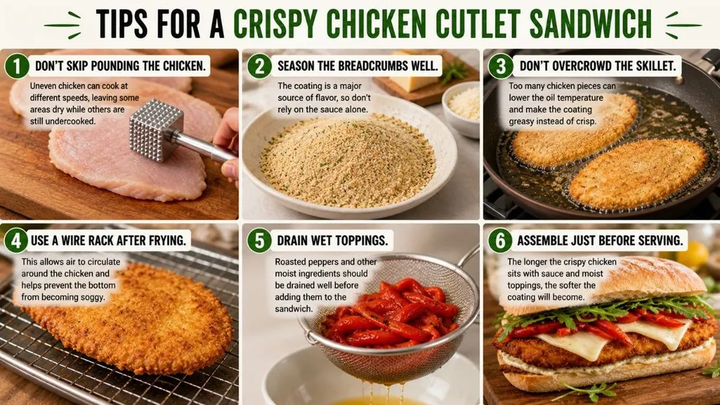 Simple tips for keeping chicken cutlets crispy and flavorful.