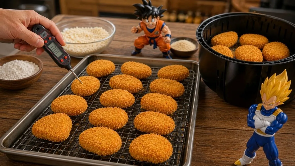 Crispy golden chicken nuggets with panko coating