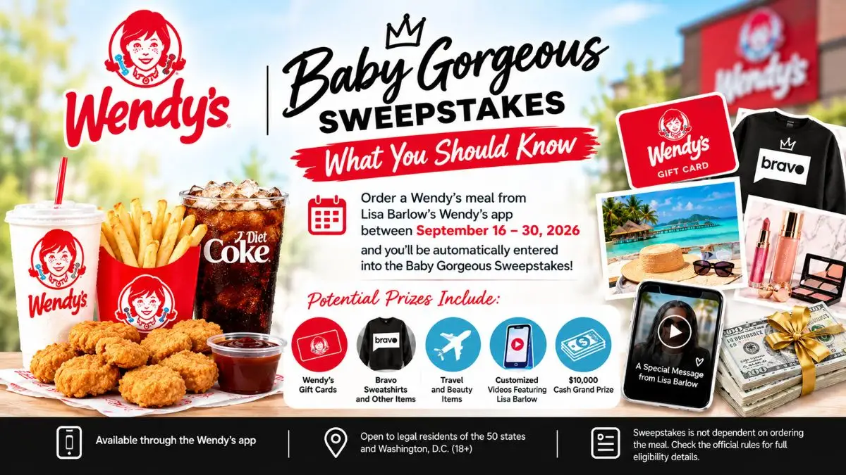 Wendy’s Baby Gorgeous Sweepstakes features cash and other prizes.