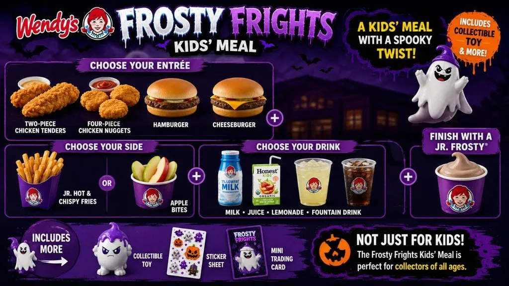 Wendy’s Frosty Frights Kids’ Meal with nuggets fries and Frosty