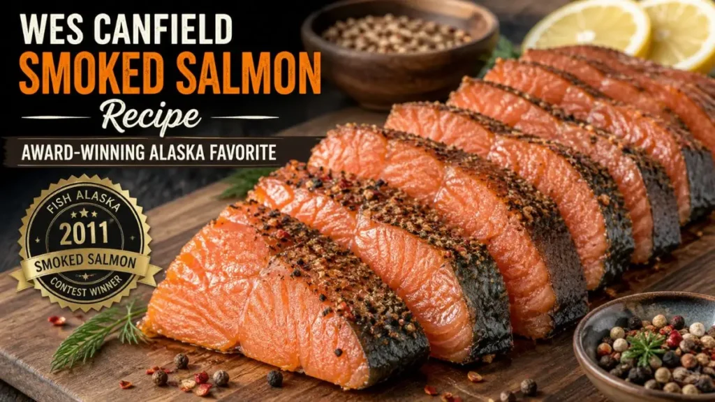 Wes Canfield smoked salmon recipe with spices and lemon